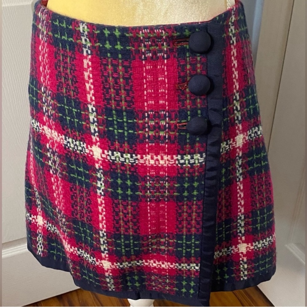 Vineyard Vines Holiday Plaid wrap skirt 6
